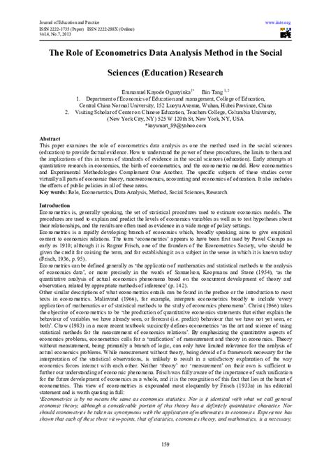 Afbeeldingsresultaten voor Econometrics Research Paper Example