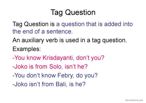 Toradh íomhá ar How to Make Tag Question