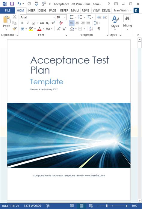 Image result for Test Script Word Example