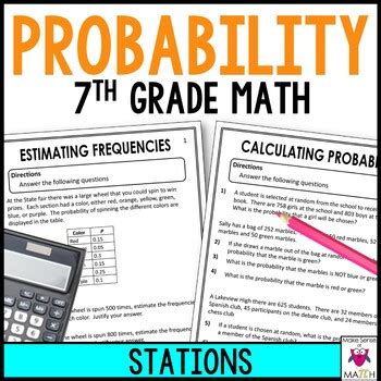 Image result for TPT Probability Math 7th Grade