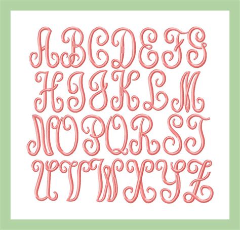 Image result for Upright Script Font Machine Embroidery