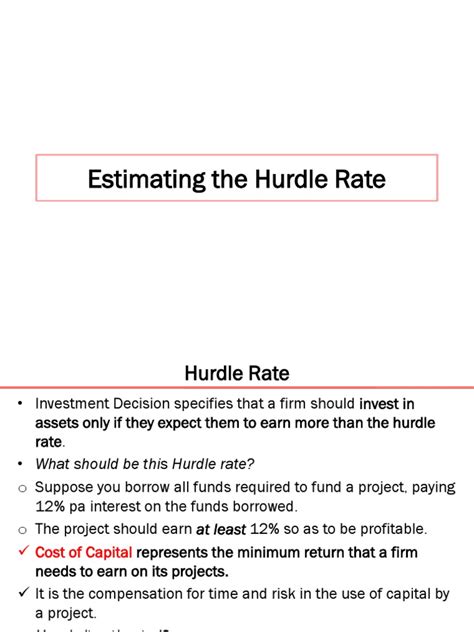 Image result for Hurdle Rate Calculation