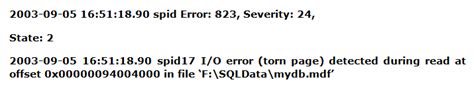 Image result for SQL Server Error 823