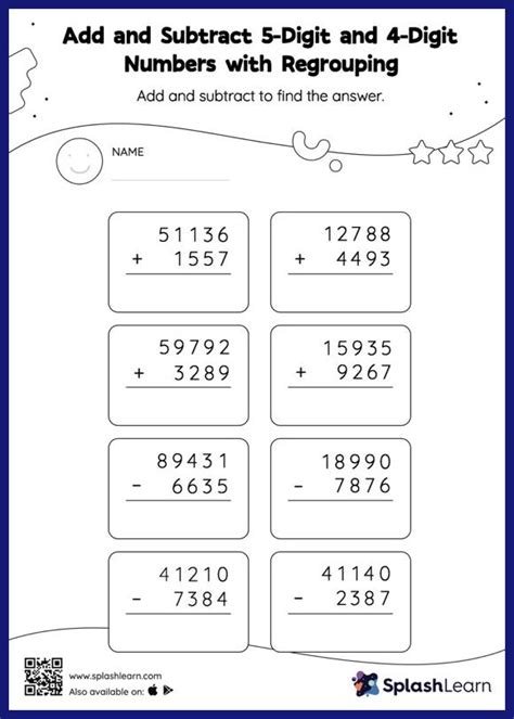 Image result for Addition and Subtraction 5 Digit Numbers