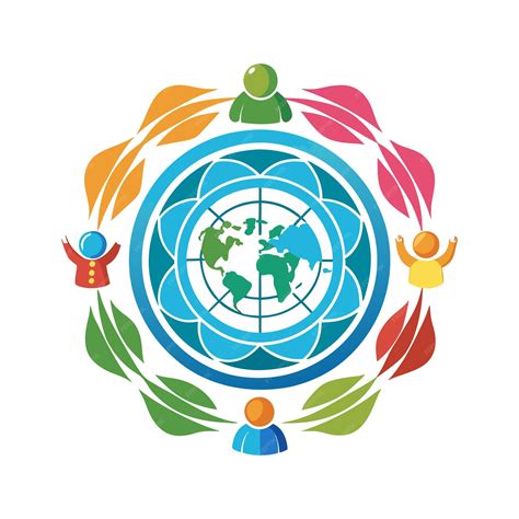 Global Unity Symbol Vector Clipart Peace Cooperation and Togetherness ...
