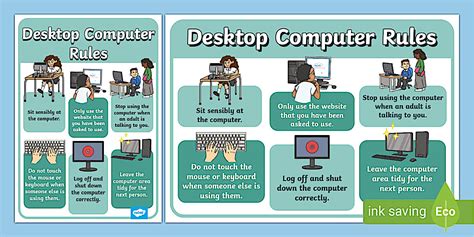 Computer Safety Rules Poster に対する画像結果