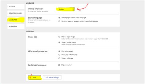 Image result for Bing Language Change