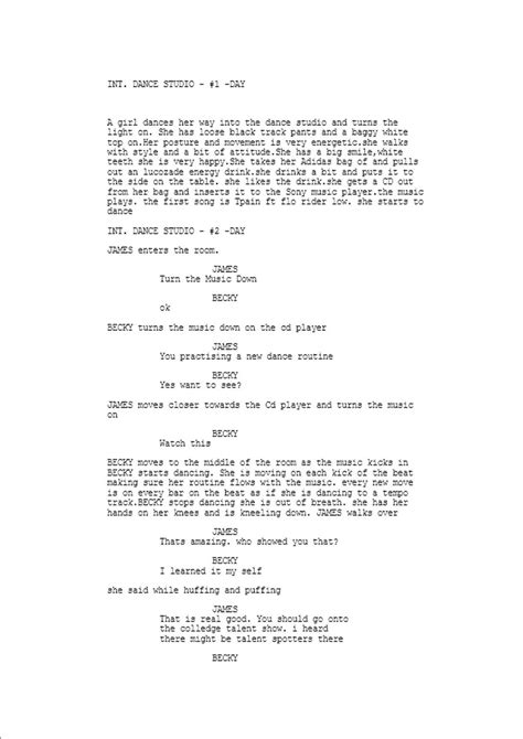 Script Draft Examle に対する画像結果