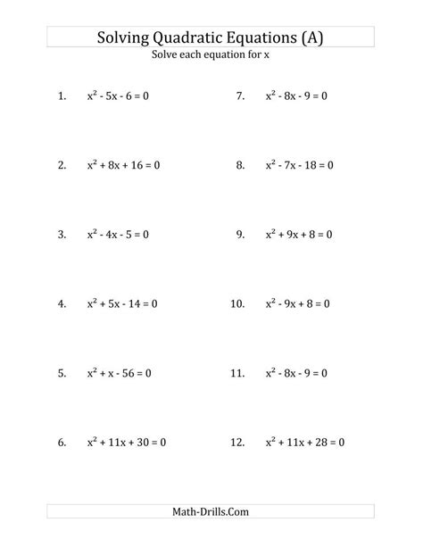Image result for Problem Solving in Quadratics Worksheet