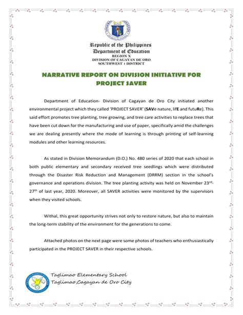 Afbeeldingsresultaten voor Tree-Planting Narrative Report Sample