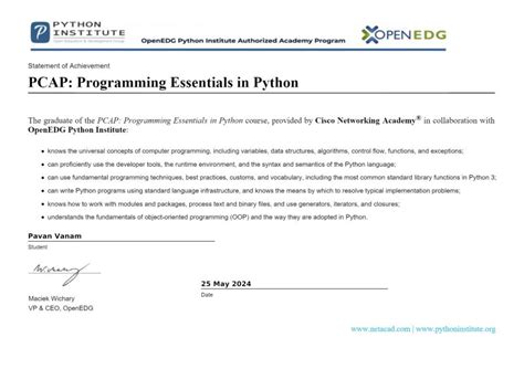 Image result for Cisco Python Essential Certificate