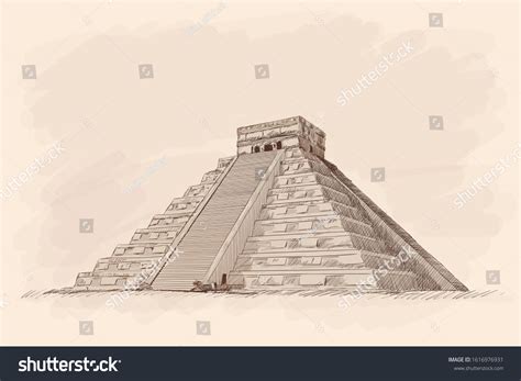 Image result for Aztec Pyramid Drawing