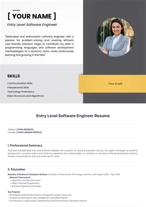 Image result for Entry Level Engineer Resme Layout