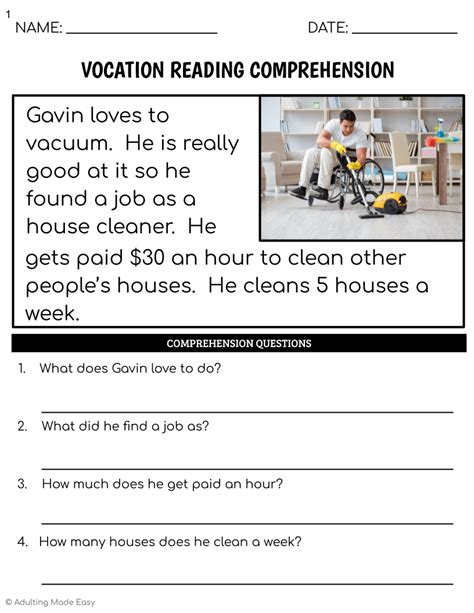 Image result for Reading Comprehension Worksheets PDF