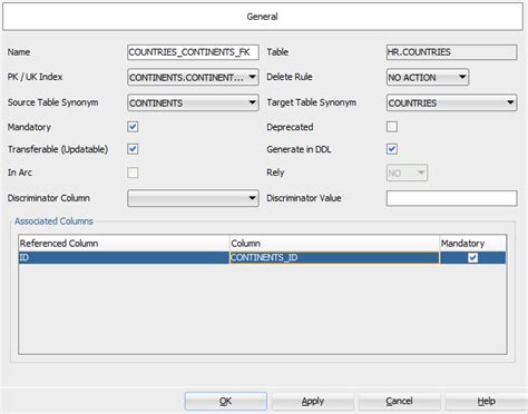 Oracle Database ER-Diagram に対する画像結果
