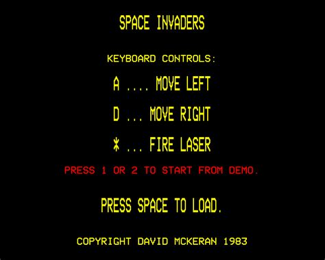 Afbeeldingsresultaten voor Space Invaders Screen