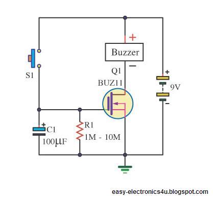 Image result for Simple Delay Off Led Circuit Using Mos Fet
