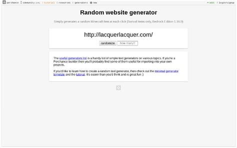 Random Website Generator に対する画像結果