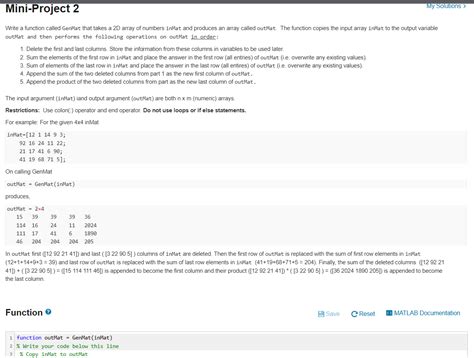 2D Array Function માટે ઇમેજ પરિણામ