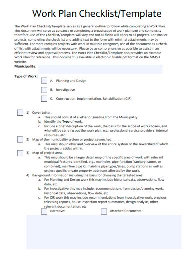 Toradh íomhá ar Sample Work Checklist