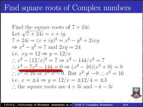 Image result for How to Find Square Root of Complex Number