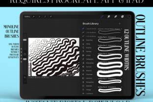 Toradh íomhá ar Procreate Outline