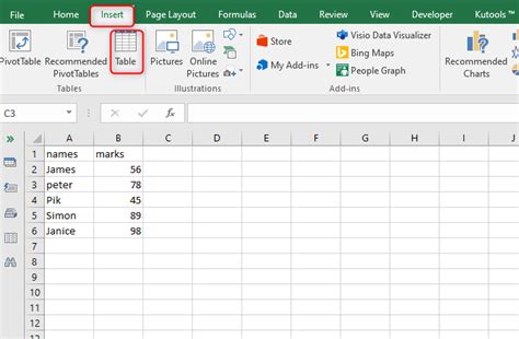 How to Make a Basic Table in Excel に対する画像結果