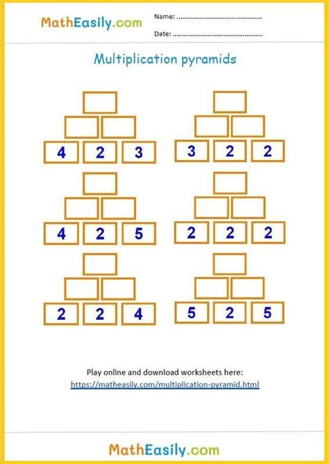 Image result for TLS Worksheets Math Pyramid