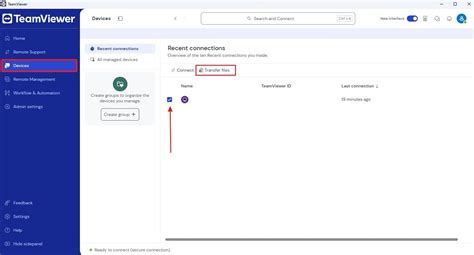 Toradh íomhá ar TeamViewer File Transfer