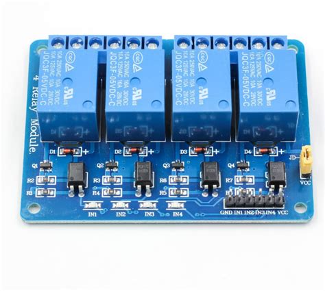 Image result for 4 Channel 5V Relay Module with Optocoupler Isolation