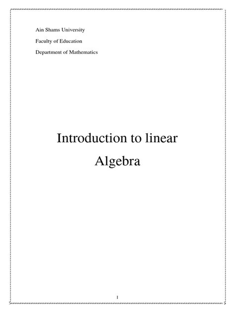 Image result for Introduction to Linear Algebra Book Cover
