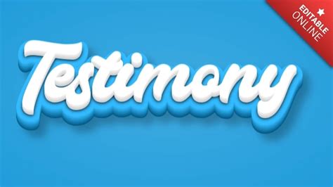 Toradh íomhá ar Testimony Text Design