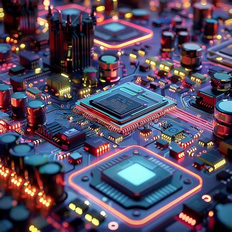 Toradh íomhá ar Integrated Circuit Microprocessor