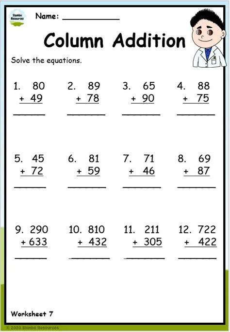 Image result for 3rd Grade Adding Worksheets