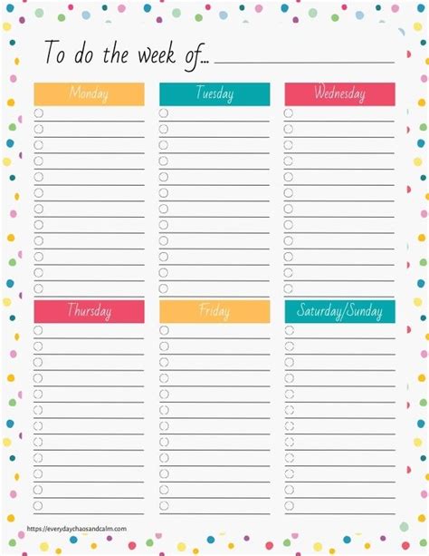 Image result for Weekly O Do List