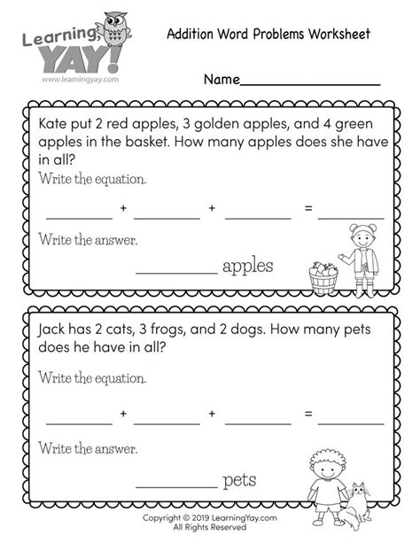 Image result for Simple Addition Word Problems