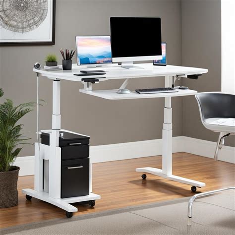Image result for Adjustable Height Computer Workstation