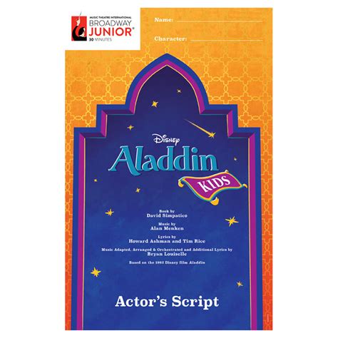 Afbeeldingsresultaten voor Aladdin School Play Script