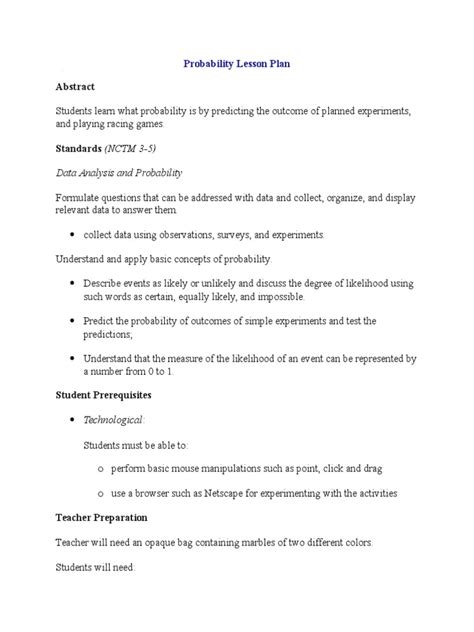 Probability Introduction Lesson Plan に対する画像結果