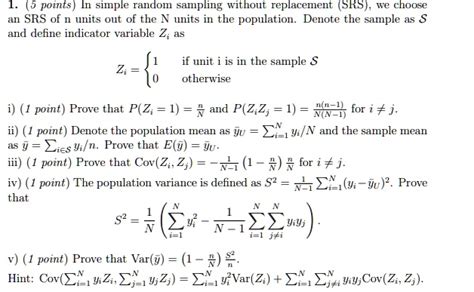 Image result for Simple Random Sampling without Replacement Standard Error Formula