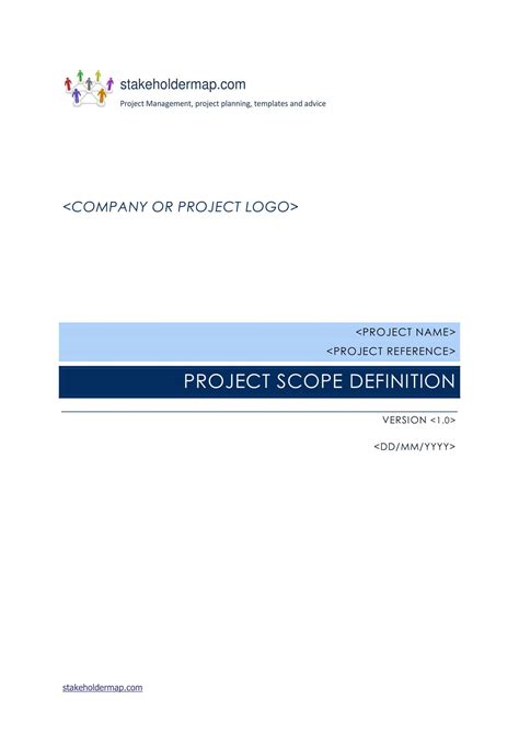 Image result for Project Scope Template Example