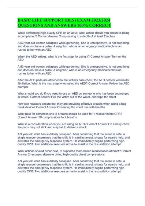 BLS Exam Questions に対する画像結果