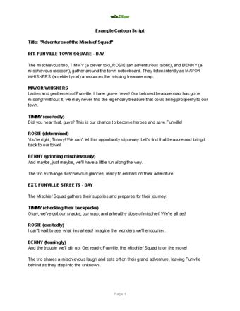 Image result for Script Template for Animation