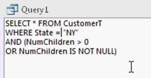 Image result for Is Not Null Access Query
