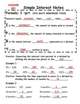 Image result for Simple Interest Calculator Answer Key