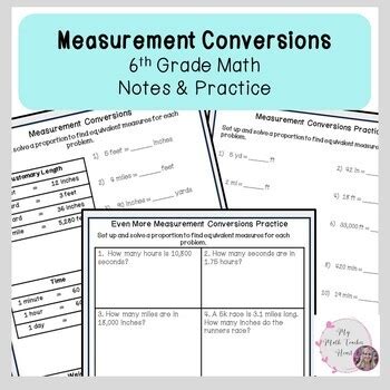 Image result for 6th Grade Math Conversion Chart