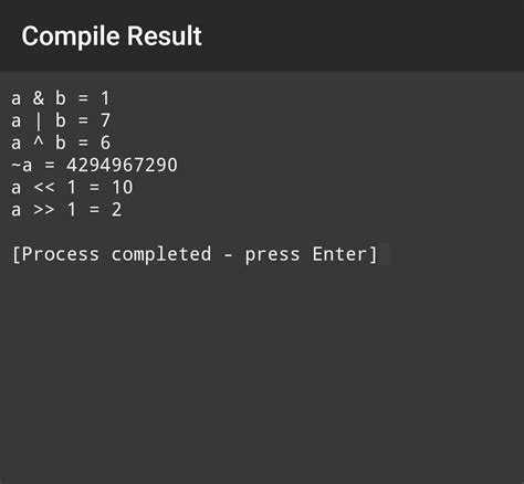 Image result for Bitwise Operators in C Programming Examples