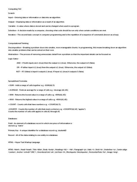 Image result for GCSE Computer Science Worksheets