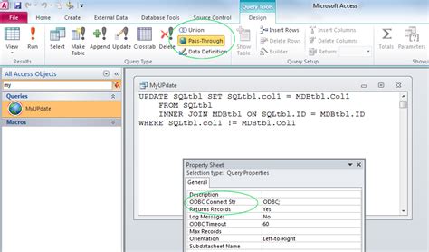 Image result for MS Access Update Query Sample SQL View