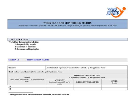 Work Plan Sample PDF に対する画像結果